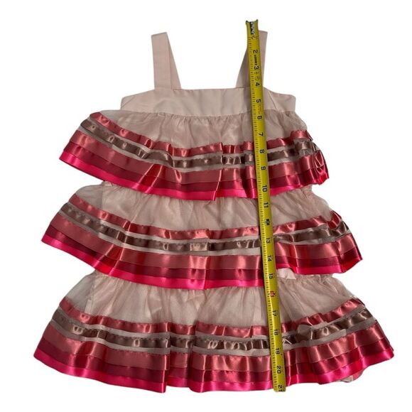 GAP BabyGAP Pink and Red‎ Satin Layered Dress, SIZE 3T - Picture 5 of 9